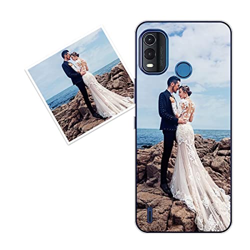 KARTXITAI Funda Personalizada Compatible con Nokia G11 Plus, Carcasa Personalizado con tu Foto o Texto Imagen, Gel Flexible,Trasparente,Regalo Original +1 x Cordón Universal para teléfono