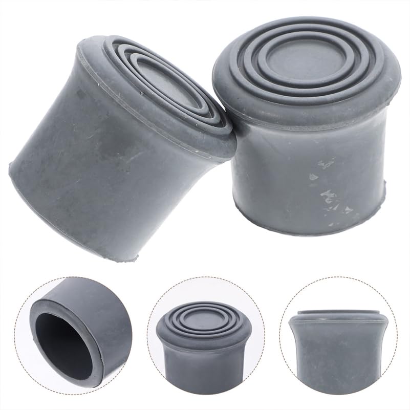 DIYEAH 4Pcs Non-Slip Rubber Feet Replacement for Shower Chair, Bath Stool, Toilet Chair and Walking Cane - Image 2