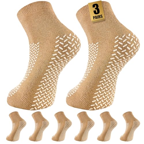 SukModen Krankenhaussocken mit Doppelprofil – 3 Paar...
