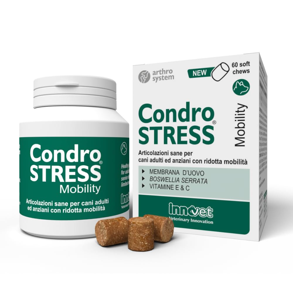 Innovet Condrostress Mobility 90ud Condroprotector Perros Adultos y Senior | Mejora el Metabolismo del Cartílago, Movilidad y Rigidez Articular – Colágeno, Condroitina y Ácido Hialurónico