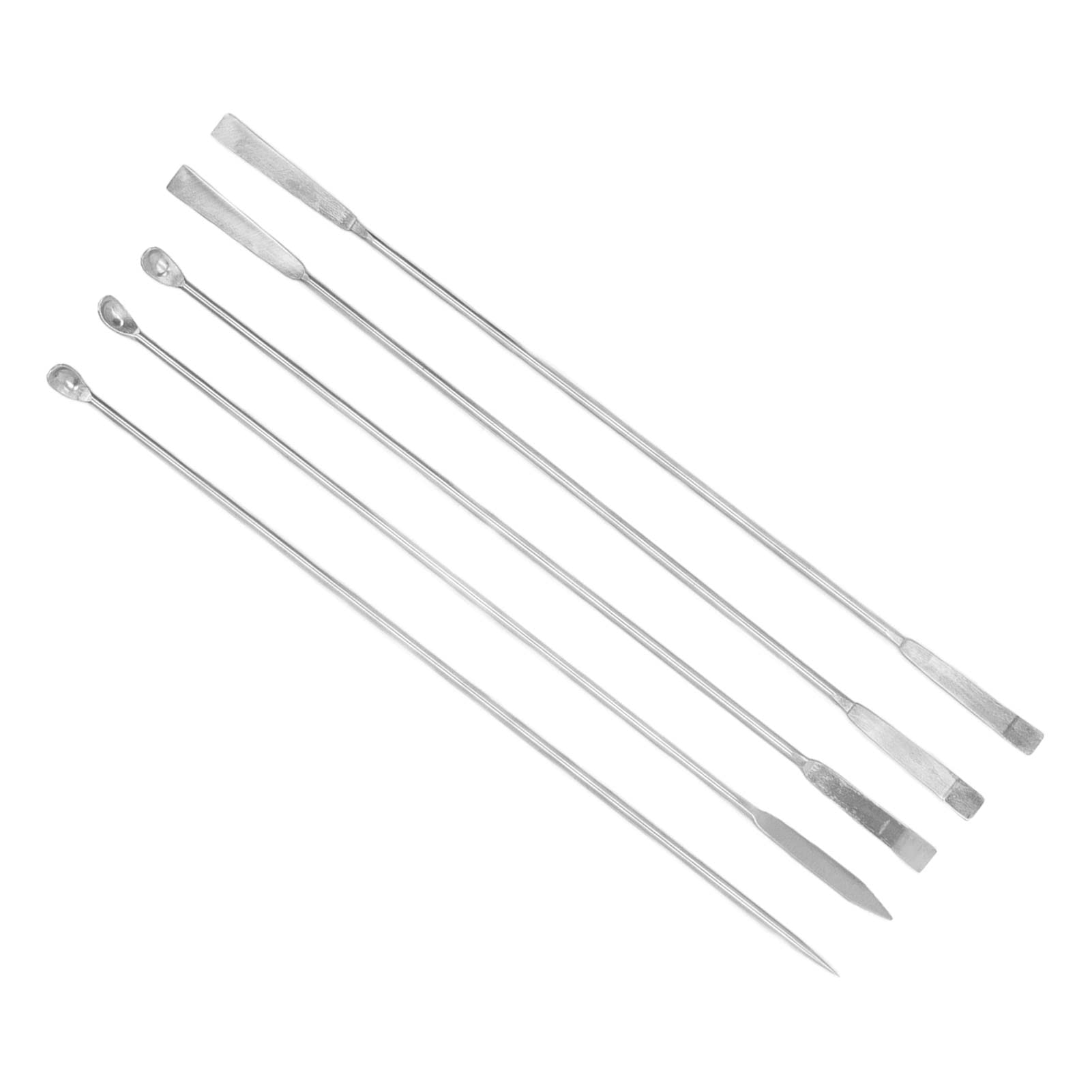 Ensemble de Cuillères de Laboratoire, Manche Long, Résistant à la Rouille, Micro-cuillère 5 Pièces, Haute dureté, Facile à Nettoyer pour les Expériences