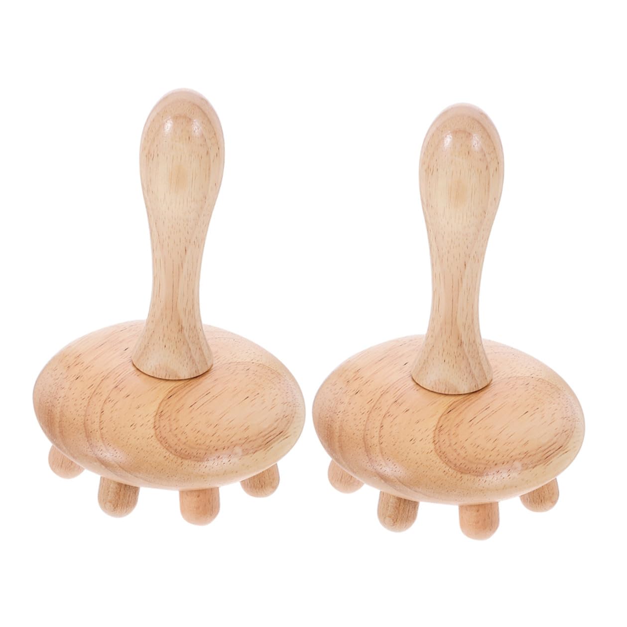 ibasenice Peine Masajeador Natural de Madera Beige 2 Piezas Resistencia a Deformación y Desgaste para Masaje del Cuero Cabelludo y Cuidado del Cabello