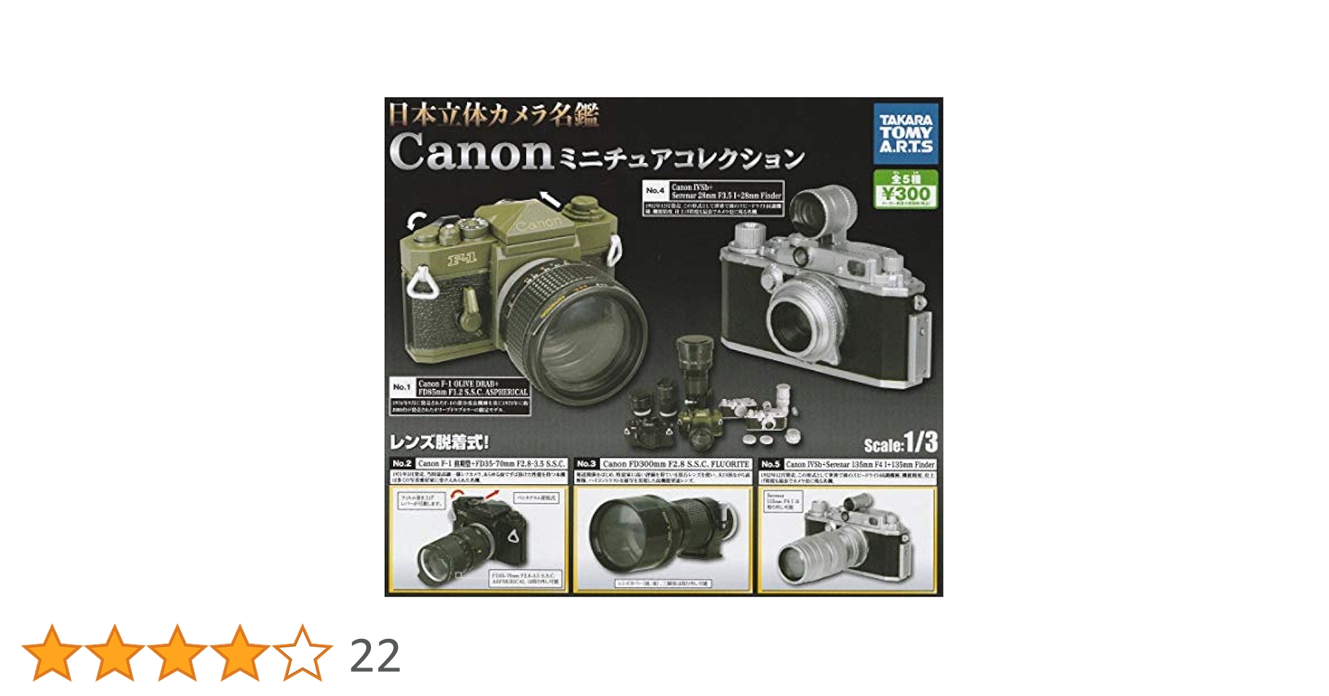 ★Joi29Mz　日本立体カメラ名鑑 Canon編全5種 Joi29Mz 日本立体カメラ名鑑 Canon編全5種