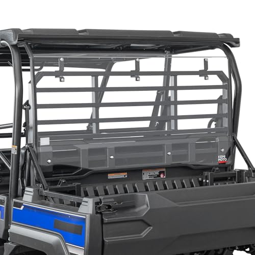 KEMIMOTO Rear Windshield Hard Coated Back Window Compatible with Kawasaki Mule Pro FXT 2015+ and Kawasaki Mule Pro DXT 2016+ Clear UTV Window Accessories