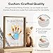 Kaciola Family Handprint Kit, DIY Newborn Keepsake Frame, Baby Hand and Footprint Kit, Unique New Baby Gift for Mothers Day Crafts Anniversary (Brown)