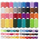 NäHgarn Set NäHgarn für NäHmaschine, 36 Farben Nähmaschinengarn Je Garnrollen und 36 Unterfadenspulen 400 Yard Nähzubehör für Allgemein-Nähmaschinen Overlock Nähmaschinen geeignet
