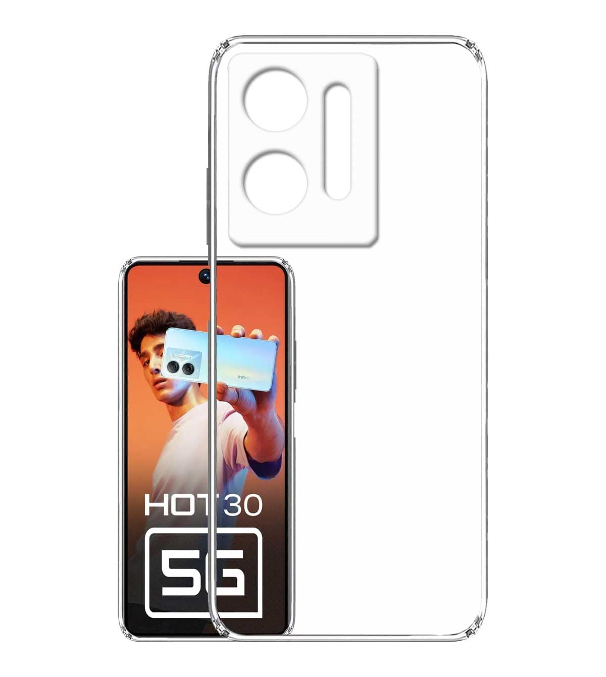 Inktree Infinix Hot 30 5G Back Cover | Slim Soft Back Case for Infinix Hot 30 5G (Transparent) (B0CKFK5ZWD) Amazon Price History, Amazon Price Tracker