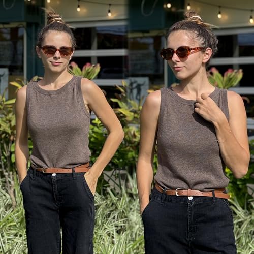 Arach&Cloz Women's Wool Blend Sweaters Non See Through All-Season Business Casual Tank 20253