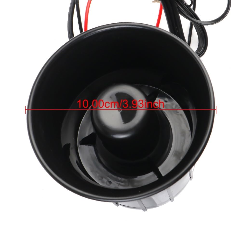 Guidon Audio Amplificateur Alarme D'avertissement De Voiture À 6 Tons, Mégaphone, Sirène Police Aérienne, Haut-Parleur 12V, 100W, Multi-Tons