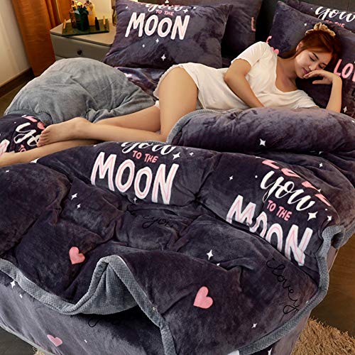 Housse de couette flanelle anti-glisse zip king 220x240cm - 2
