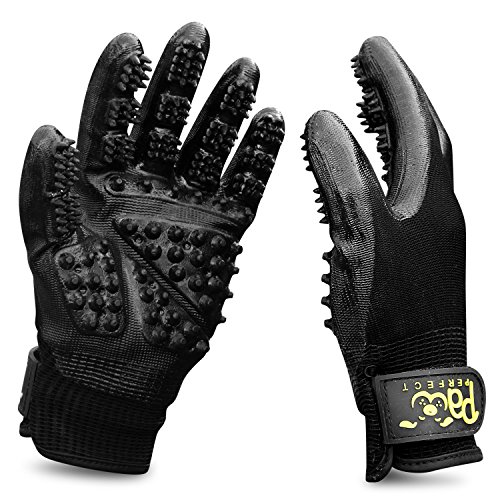 KORIER Paw Perfect Pet Grooming Glove - Dog Grooming Glove - Deshedding Glove - Horse Grooming Gloves - Cat Brush - Dog Brush - Pet Hair Remover