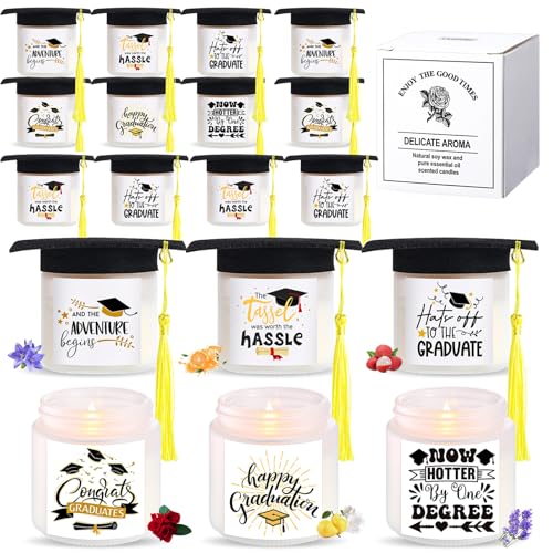 Conelist 36Pcs Graduation Scented Candles Gifts Set for Her Him