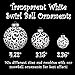 Sleetly Christmas Tree Ball Ornaments, Transparent White Swirl, 3.15 inch, Set of...