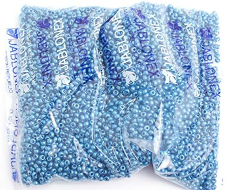 Czech Glass Seed Bead/Pony Bead 6/0 Metallic Blue - 500g Bulk Bag by Preciosa (Jablonex)