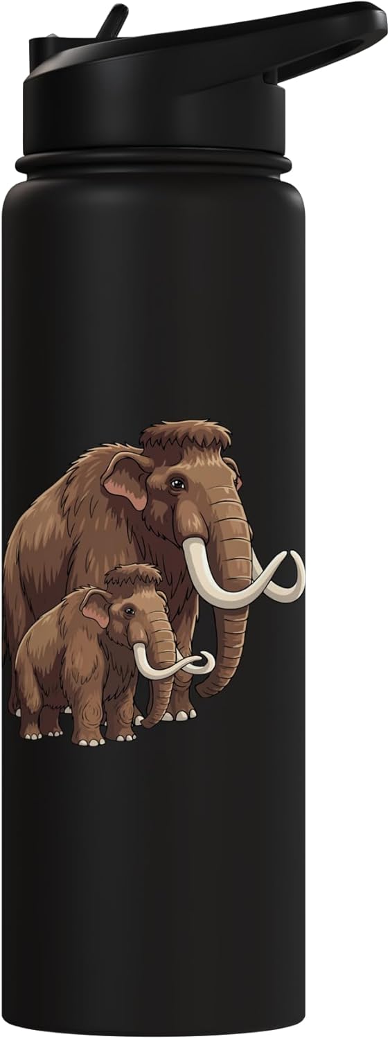 Woolly Mammoth Kids Boys Girls Men Women Mammoths Stainless Steel Insulated Water Bottle