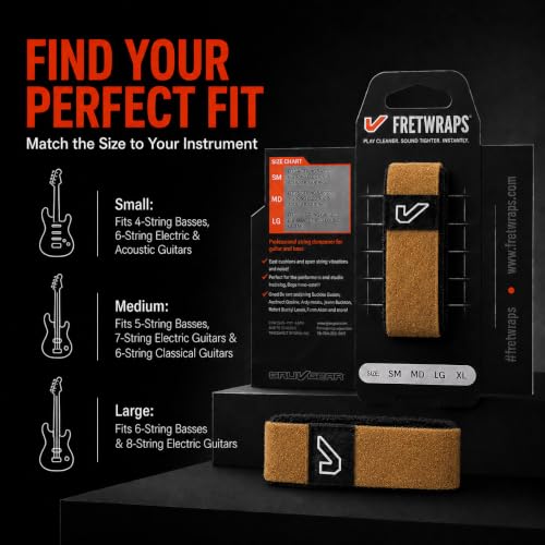 Image of Gruv Gear FretWraps Wood 'Maple' String Muter 1-Pack, Extra Large, Maple Wood