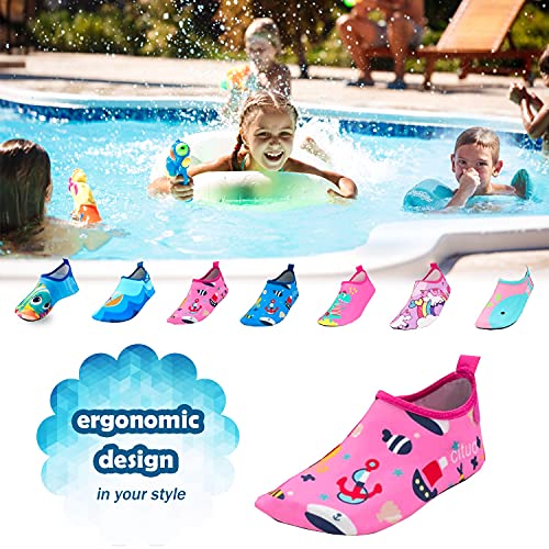 The Season Essentials Kids Summer Non-Slip Lightweight Swim Water Shoes, Aqua Socks, Pool & Beach Walking Shoes for Toddlers, Kids, Boys and Girls3