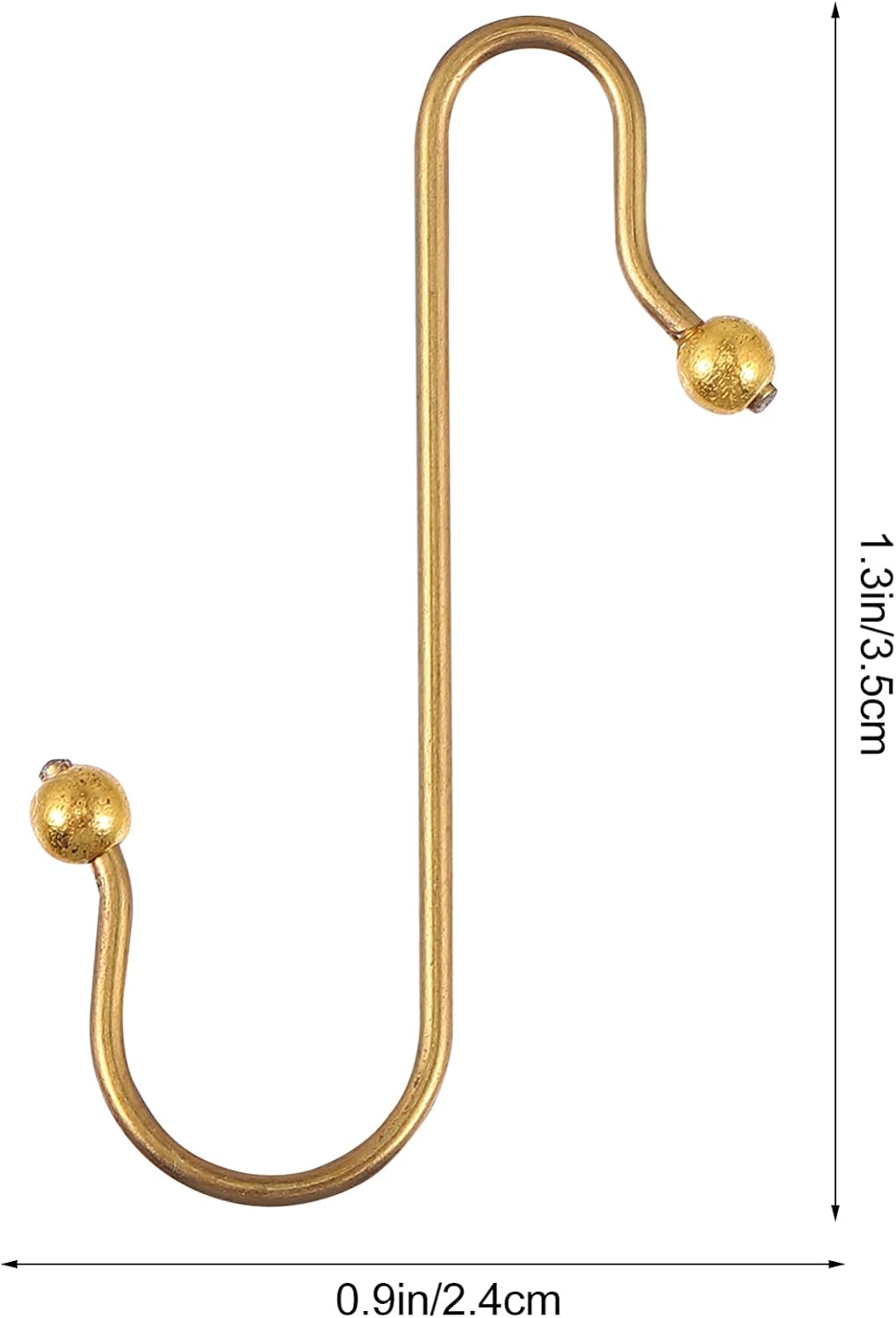 PRETYZOOM 50pcs Christmas Decoration Hook Wall Hooks for Hanging Hangers Door Hook Xmas Hanging Hook Decorative Hooks Decoration Hooks Christmas Ornament Hooks Iron Golden