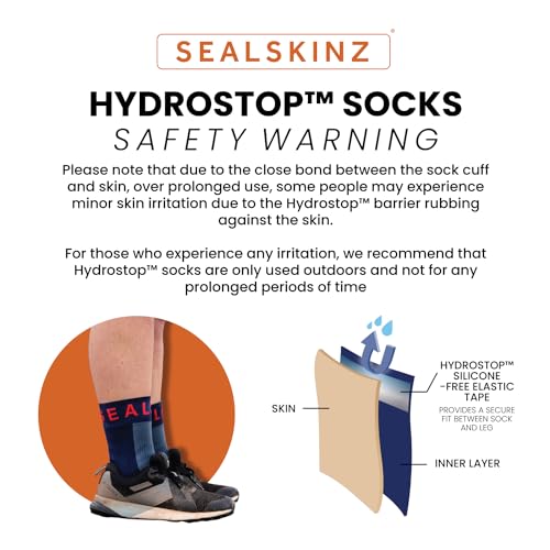 SEALSKINZ Women's Briston Waterproof All Weather Mid Length Sock with Hydrostop3