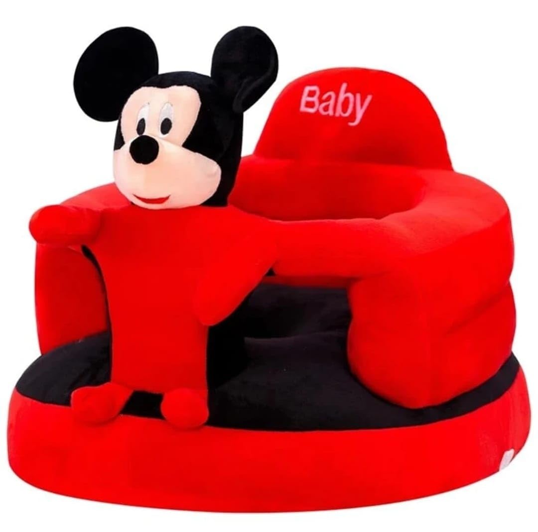 FLOATING DREAMS Kids Sofa Chair for Toddlers (1–4 Years) | Soft Plush Baby Seating Armchair | Lightweight & Comfortable Back Support | Washable Cover | Playroom & Bedroom Furniture (Red Micky Big) | kids sofa-image-45