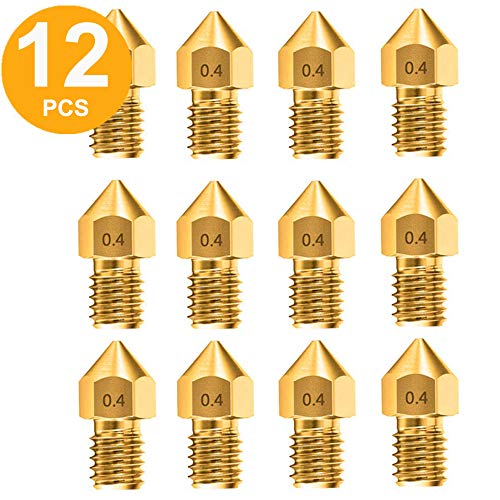 0.4mm Nozzle, 3D Printer Extruder Nozzles with Free Storage Box for MK8 Creality