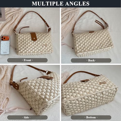 Bolso Tote de Paja para Playa Verano Mujer miniatura 6