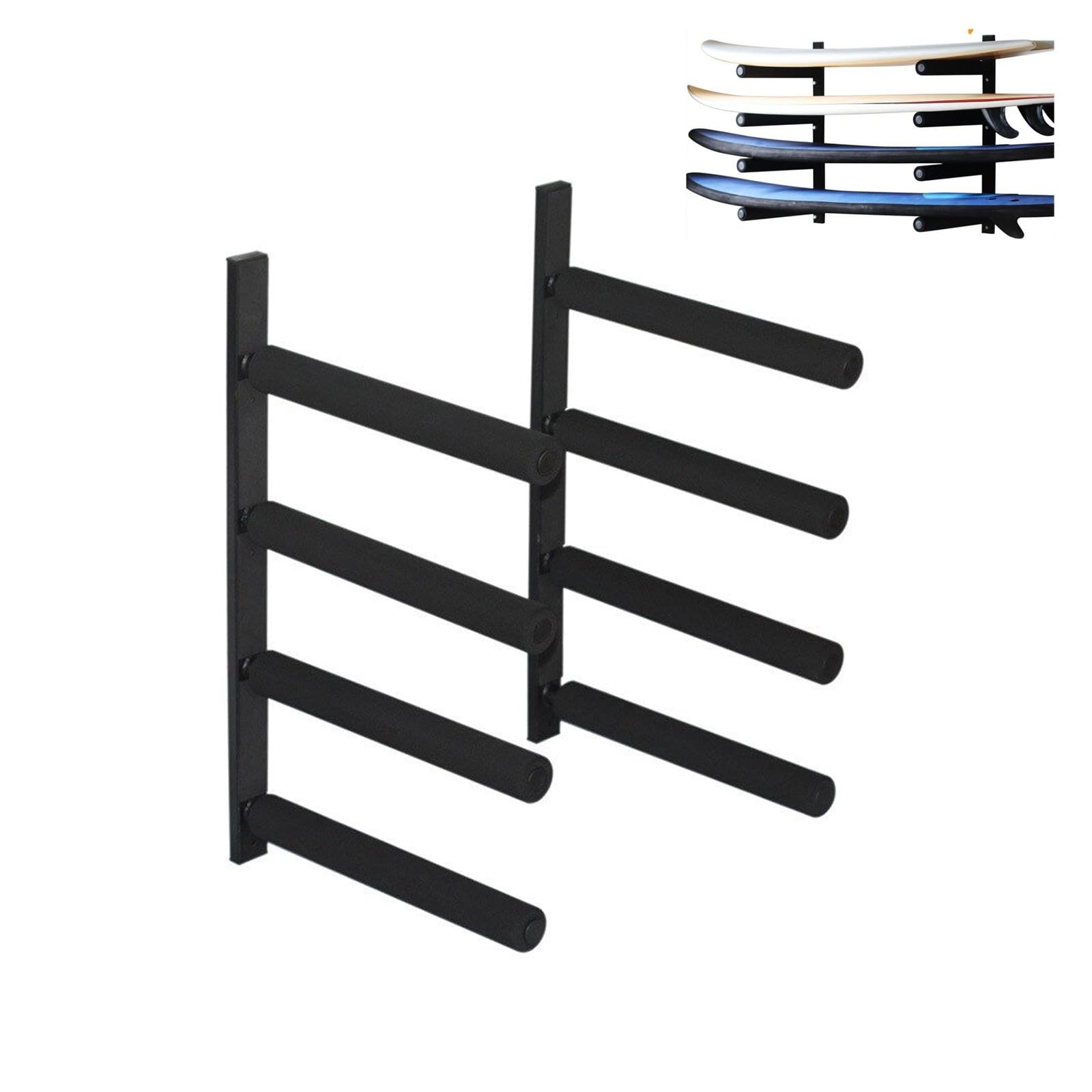 Soporte de pared para tabla de surf y almacenamiento ajustable de tabla de remo para el garaje