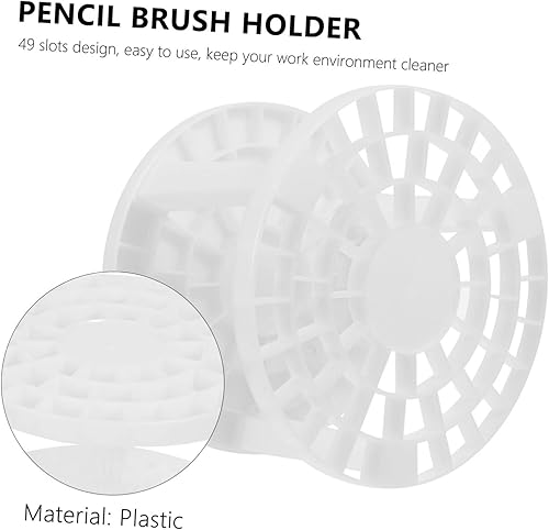 Miniatura 2 de COHEALI 2 unids 49 49 agujeros titular de lápiz de color titular de lápiz de plástico organizador caja de almacenamiento de la pluma lápiz