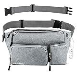 CXWMZY Fanny Packs For Women & Men, Waist Bag Hip Bum Bag Strap Extension Large Capacity Easy Carry Any Phone Passport Wallet for Outdoors Workout Traveling Casual Running Hiking Cycling Dog Walking