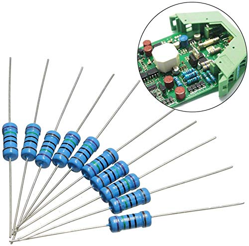 image for Uspacific 1000pcs 50 Values Resistor Kit 1Ohm-10 Ohm with 1% 1/4W Meta