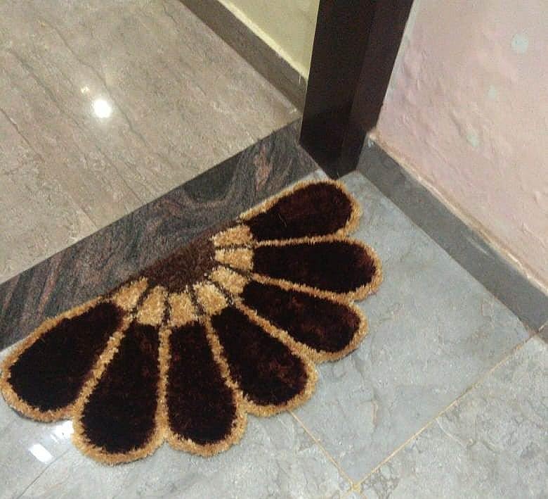 Sunshine Polyester Shaggy Anti Slip Rugs for Home Bedroom Super Soft Bathroom Rug mat for Living Room Entrance Microfiber Door mat for Kitchen (16x34 Inches) 08