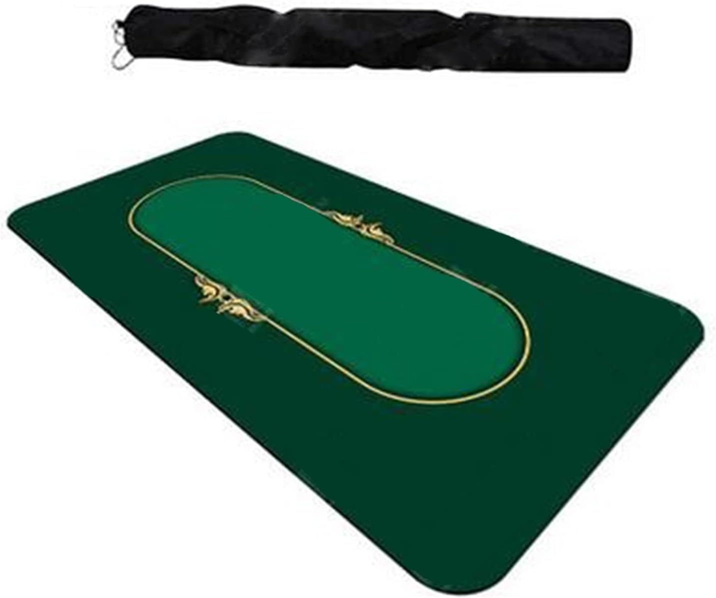 Poker Table Top1.8 X 0.9M Foldable Poker Card Tabletop Layout Portable Anti-Slip Rubber Board Game Mat Felt Game Table (Color:B) (B)