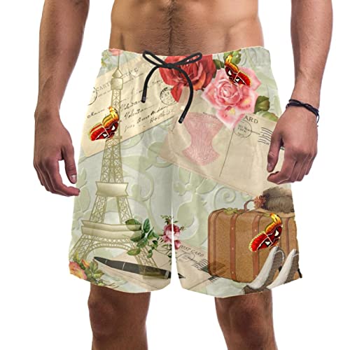 Maillots de bain pour hommes JDEZ short de plage fleuri léger