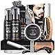 Bartroller,Bartpflege Set Mit Bart Roller Bartwuchsmittel Männer Commzon Bartroller Bartwuchs Beard Growth Kit Mit Bartshampoo Bartöl Bartbalsam Rasiermesser Bartbürste Bartkamm Bartschere