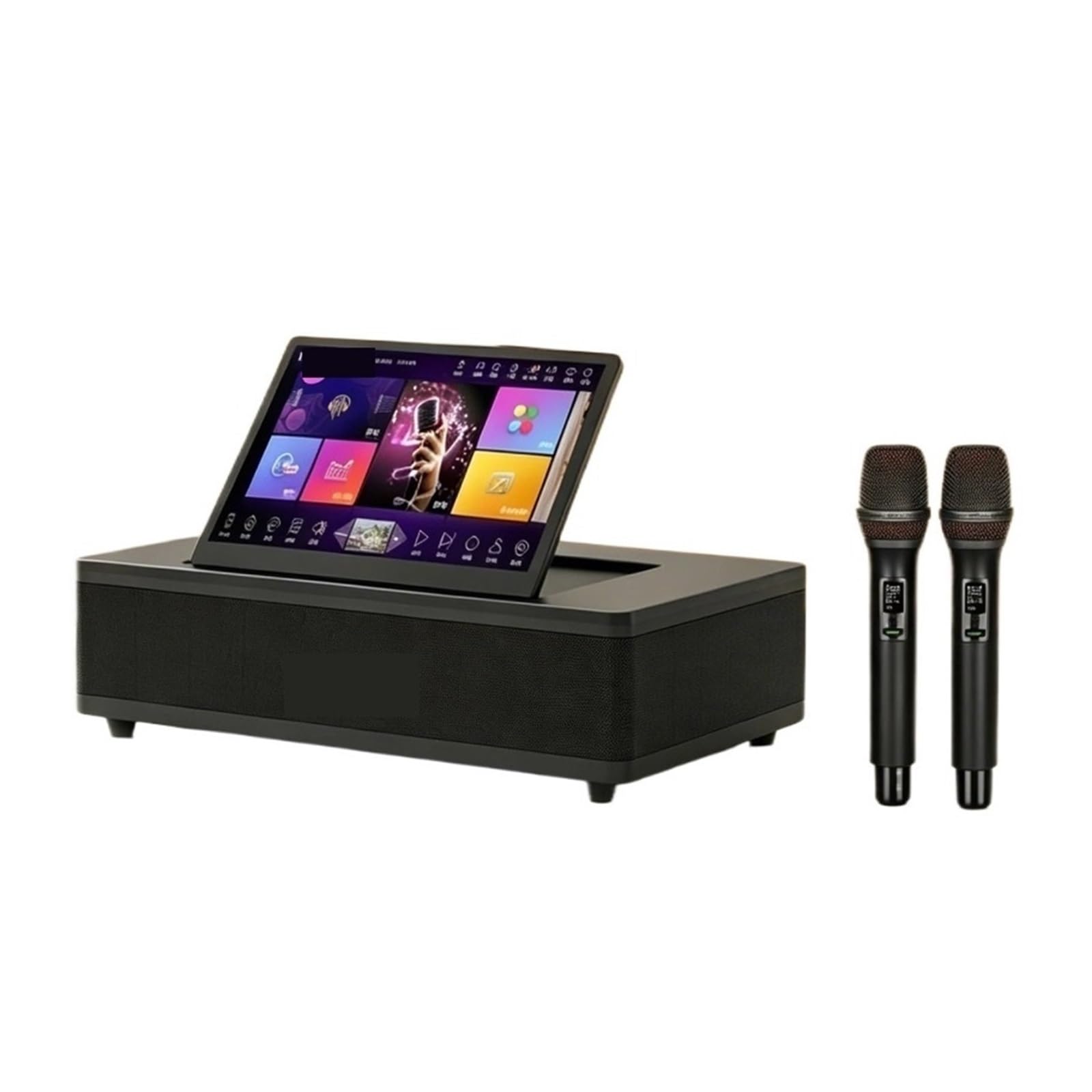 Urządzenie Do Karaoke Z Ekranem Dotykowym I 2 Mikrofonami Bezprzewodowymi, Obsługa Domowego Systemu Głośników KTV, Przenośne Pudełko Imprezowe Bluetooth 12, Cala Czysty OdbióR DźWięKu