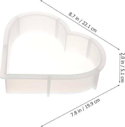 Miniatura 6 de EXCEART Moldes de resina de silicona con forma de corazón de silicona de cristal epoxi para corazón, molde de resina de corazón para resina, molde