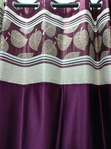 Image of Long Crush Fabric Curtains Available in 4 Colors (9 F x 4 F, Coffee)