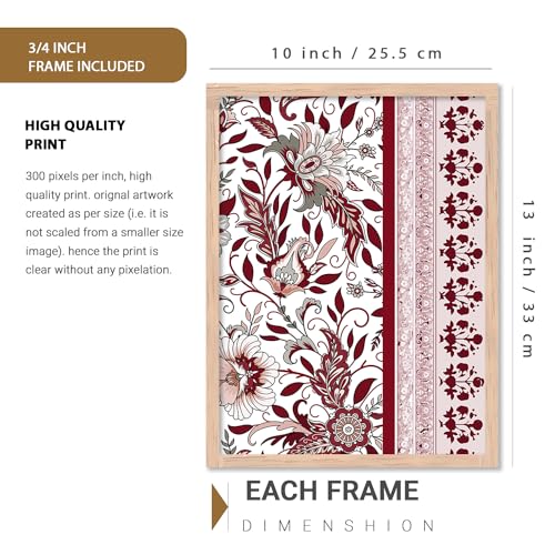 Image of kotart Premium Digital Madhubani Art Paintings with Frame for Home Decor - Framed Painting for Living Room Bedroom Office Room Decor - Painting for Wall Decoration - Pack of 6 (10x13, D)