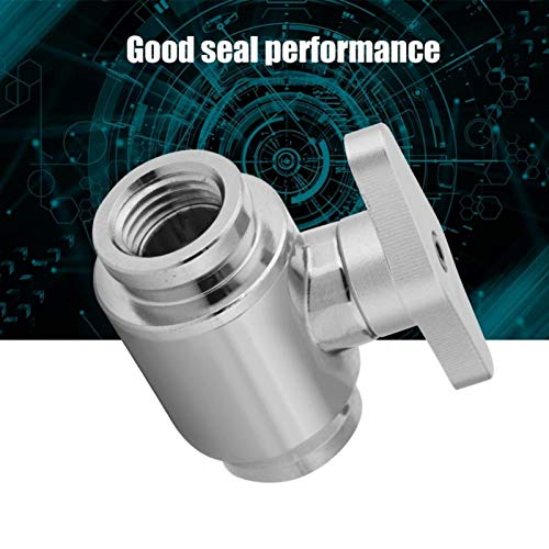 Richer-R Water Cooling Valve G1/4 Internal Threads Valves Water Ball Valve,G1/4" Internal Thread Silver Water Cooling Valve Water Ball Valve with Handle for Computer Water Cooling System(Silver) - Thumbnail 4