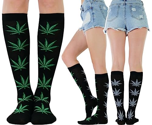 Image of ToBeInStyle Women's Colorful Patterned Design Knee High Socks