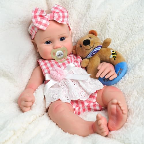 Muñeca Bebé Reborn Silicona 16 pulgadas 5.73lb con accesorios miniatura 5