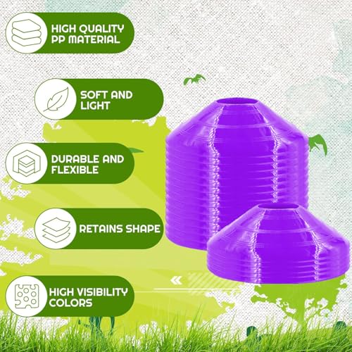 Image of Fitfix Disc Cones Set |Space Marker| - Soccer Cones for Training, Football, Kids, Sports, Field Cone MarkersPro Disc Cones Set |Space Marker| - Footbal Field Cone Marker