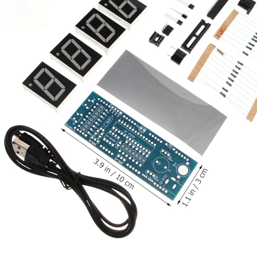 Kit de reloj digital sin ensamblar con componentes de microcomputadora PRETYZOOM de aprendizaje 3