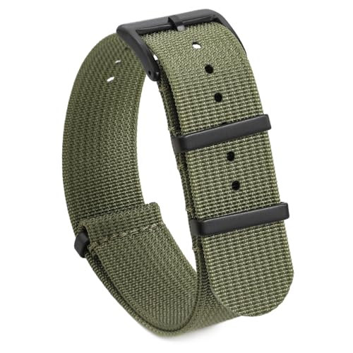 Image of TACTICAL FROG Nylon Watch Band 18mm 19 mm 20mm 22 mm 24 mm, Waterproof Military Watch Straps Replacement for Men Women, With Stainless Steel Buckle