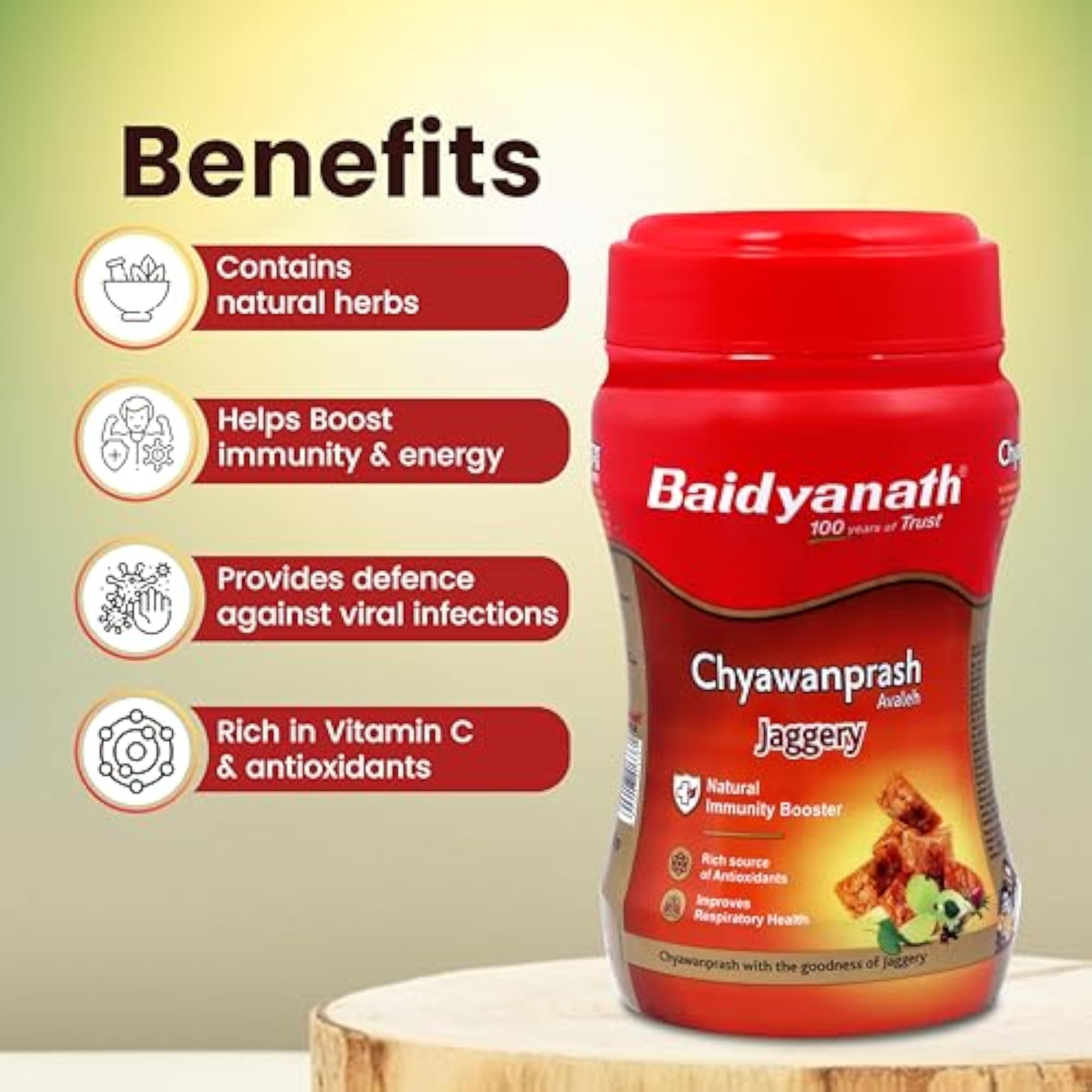 Baidyanath Jaggery Chyawanprash with Amla and Ghee