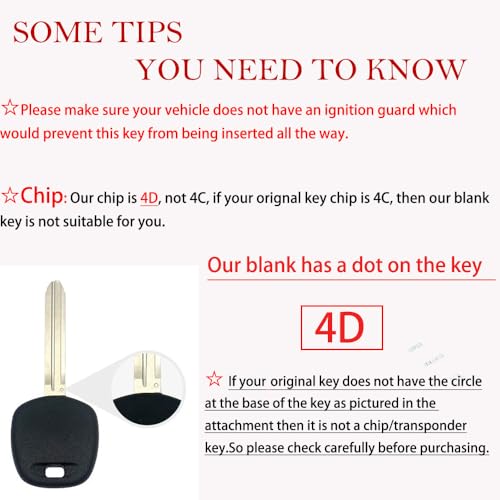image for MechanMagic 4D-67 TOY44D-PT Transponder Ignition Key Replacement Fits 