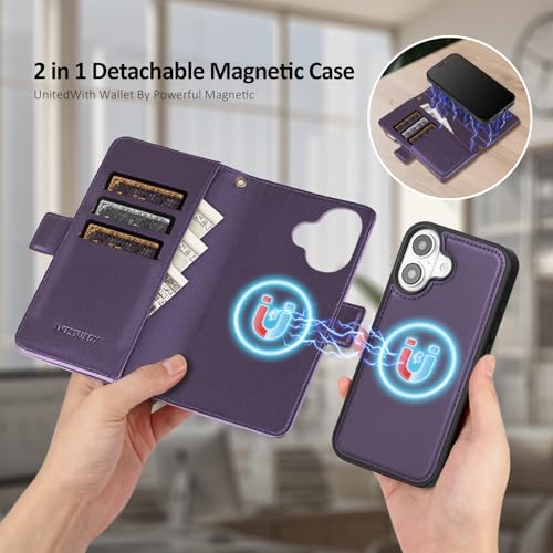 Antsturdy Compatible with MagSafe iPhone 16 Wallet Case,Purple by Antsturdy - Used condition - Image 2