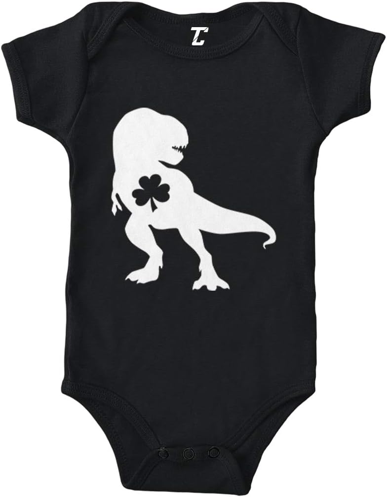 T Rex Shamrock - Dinosaur Clover Bodysuit