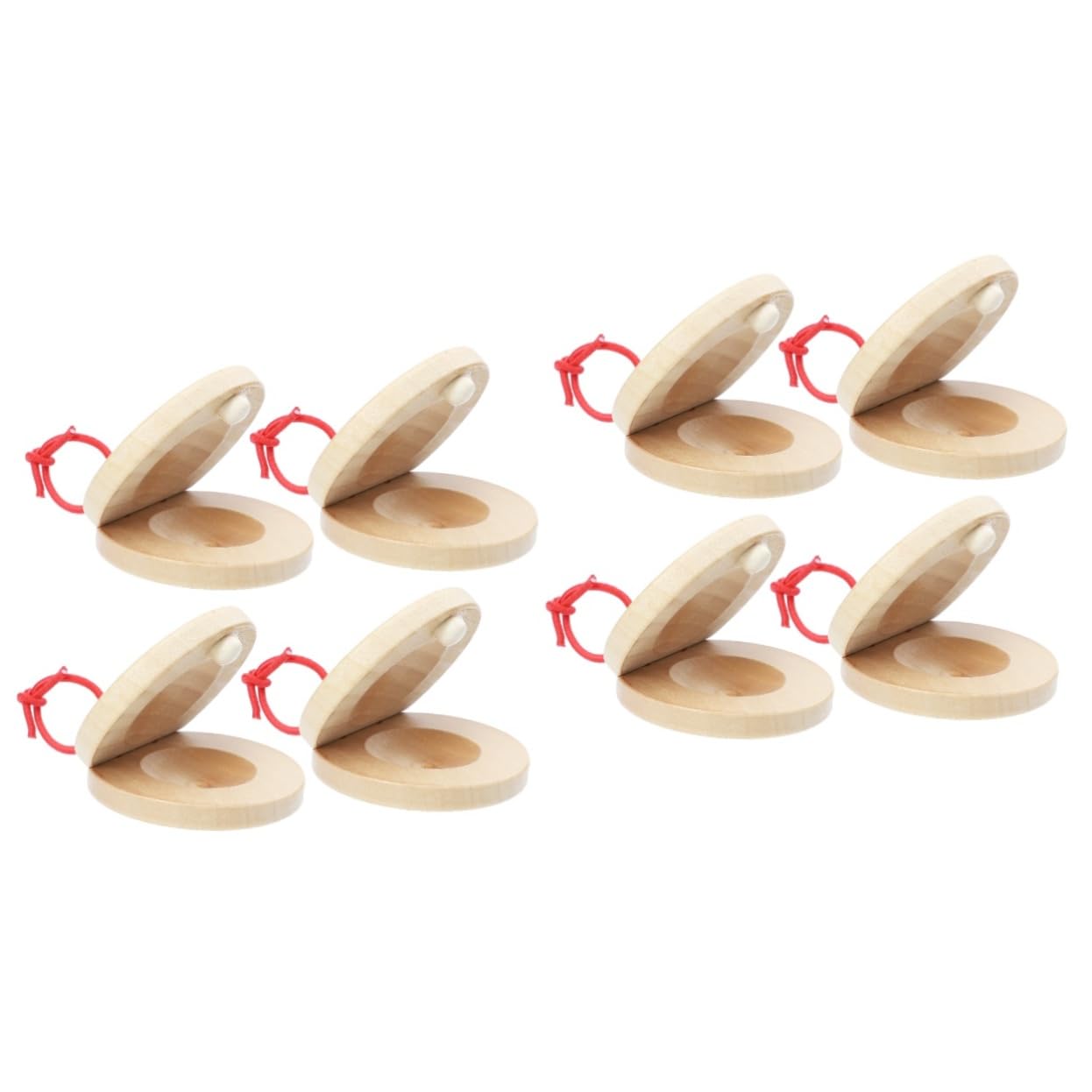 BESPORTBLE 2sets 4pcs Educational Musical Castanets for Unique Percussion Instrument to Stimulate Music Perception Safe and and Fun 4pcs*2