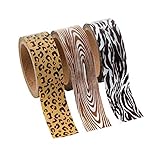 Animal Print Washi Tape Set - 16 Ft. Of Tape Per Roll (3 Rolls Per Unit)